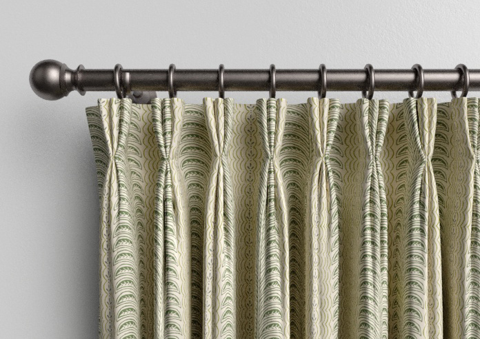 Land & Shore Fintra Stripe, Green - Made to Measure Curtains - Image 11